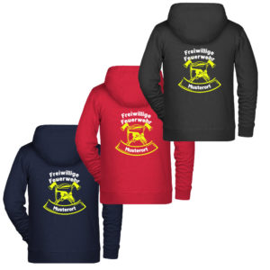 Feuerwehr Zip Hoodie Feuerwehrhelm mit Ortsname